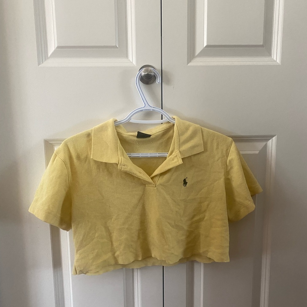 3 / $15 !!!! cropped yellow polo